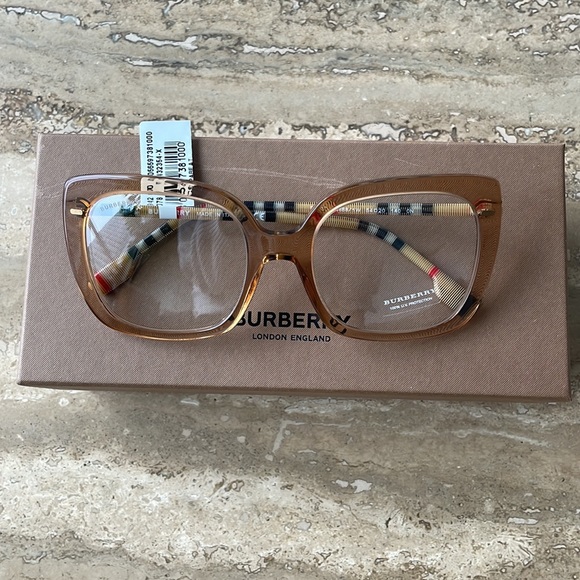 *SOLD* BNIB Burberry Check Arm Square Framed Sun/Eye glasses - Picture 4 of 7